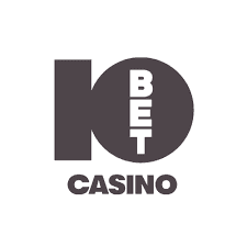 Logo of 10Bet Casino with bold letters and circular design.