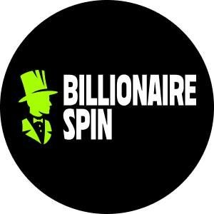 Logo with 'Billionaire Spin' text and silhouette of a man in a top hat.