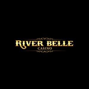 River Belle Casino logo in gold on a black background.