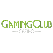 Logo of Gaming Club Casino with green and gray text on a white background.