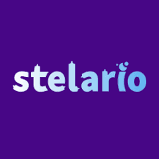 Stylized text 'stelario' on a purple background.