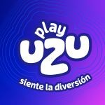 PlayUZU logo with tagline 'siente la diversión' on a purple gradient background.